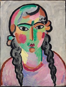 The Pale Girl with Grey Pigtails by Alexej von Jawlensky