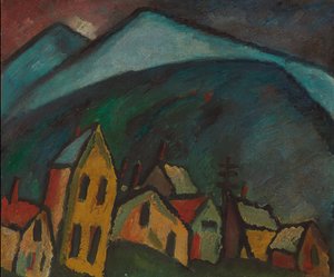 Mountain Landscape with Houses by Alexej von Jawlensky