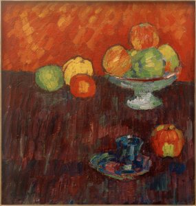 Still Life with Apples and Blue Cup