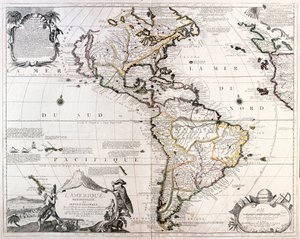 South and North America by Alexis Hubert Jaillot