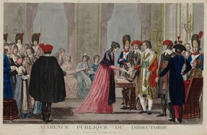 Public Audience of the Directory, ca 1797 by Alexis Chataignier