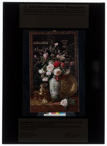 Rose Bouquet in Chinese Rouleau Vase by Alexis Kreyder