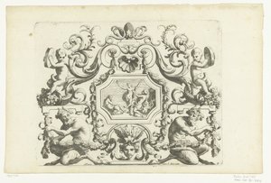 Octagonal Panel with Orpheus and Eurydice