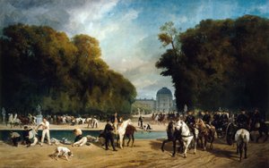 The Artillery camped in the Tuileries garden (late September 1870), circa 1871