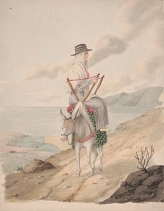 Barandilles, a Woman on a Donkey
