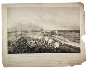 The Battle for Stone River or Murfreesboro, 1863 by Alfred E. Mathews