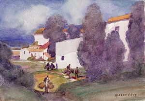 A Mediterranean Village by Alfred East