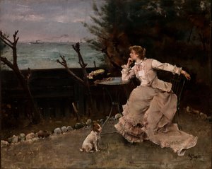 In Deep Thought by Alfred Emile Stevens