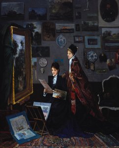 In the Studio by Alfred Emile Stevens