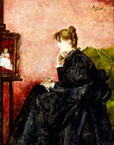 Lady in Black by Alfred Emile Stevens