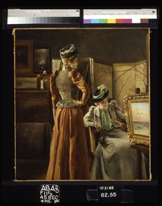 Visit to the Studio by Alfred Emile Stevens