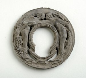 Maquette for a Pendant with an Arabesque Escutcheon (bronzed plaster)