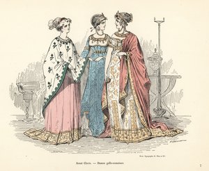 Costumes of Gallo-Roman women of the era before King Clovis I