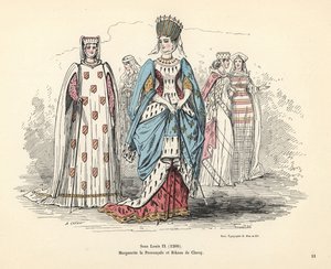 Costumes of Margaret of Provence and Rikaus of Claroy by Alfred Grevin