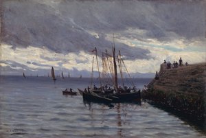 Arrival of the Sardine Fishermen by Alfred Guillou