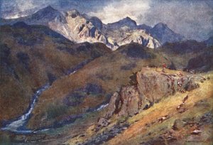 Lake District: A Fell Fox-hunt, Head of Eskdale and Scawfell by Alfred Heaton Cooper