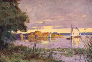 Oulton Broad, Suffolk by Alfred Heaton Cooper