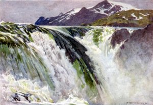 Stora Sjofallet, Great Lake Falls, Saltoluokta by Alfred Heaton Cooper