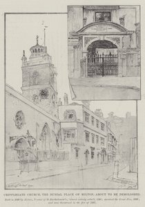 Cripplegate Church, the Burial Place of Milton, About to Be Demolished by Alfred Hugh Fisher