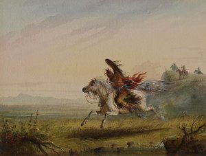 Beating a Retreat by Alfred Jacob Miller