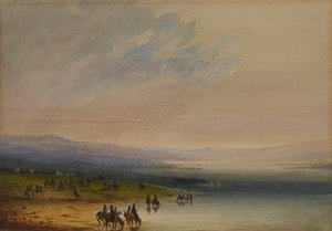 Caravan on the Platte by Alfred Jacob Miller
