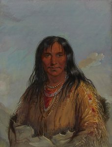 Pa-da-he: Wa-con-da -- Elk Horn: -- A Crow Indian by Alfred Jacob Miller