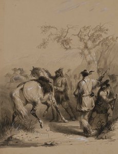 Preparing for a Buffalo Hunt by Alfred Jacob Miller