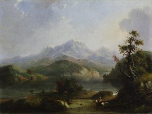 Rocky Mountain Scene, Wind River Mountains by Alfred Jacob Miller