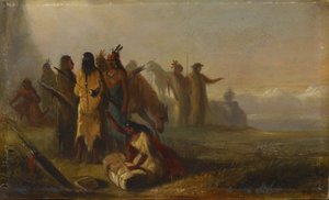 Scene of Trappers and Indians by Alfred Jacob Miller
