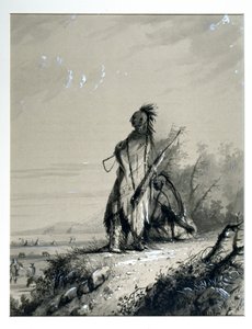 Sioux Indian Guard by Alfred Jacob Miller