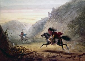 Snake Indian Pursuing Crow Horse Thief
