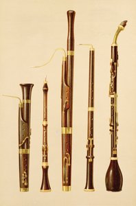 A Dulcian, an Oboe, a Bassoon, an Oboe da Caccia and a Basset Horn, from 