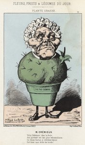 Grasse Plant: Cartoon on Adolphe Crémieux - ill. from 