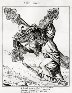 Caricature of Leon Cladel by Alfred Le Petit