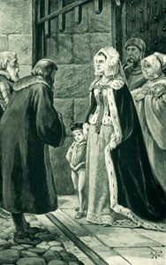 Queen Margaret, widow of James IV, defies the nobles by Alfred Pearse