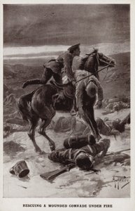 Rescuing a Wounded Comrade Under Fire, World War I by Alfred Pearse