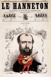 The May 1867 chabiner. Cartoon by Charles Gounod (1818 - 1893), French composer. by Alfred le Petit by Alfred Petit