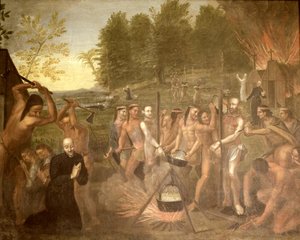 Martyrdom of Three Jesuit Priests, 1649 by Alfred Pommier