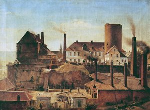 The Harkort Factory at Burg Wetter, c.1834 by Alfred Rethel