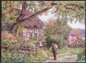 A by Lane at Houghton, Suffolk, from The Cottages and the Village Life of Rural England published by Dent & Sons Limited, 1912