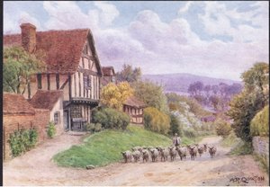 Cropthorne, Nr Evesham, Worcester, from The Cottages and the Village Life of Rural England published by Dent & Sons Limited by Alfred Robert Quinton