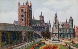 Plymouth, St Andrews Church and Guildhall by Alfred Robert Quinton