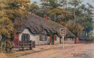 The Cat and the Fiddle Inn, New Forest by Alfred Robert Quinton
