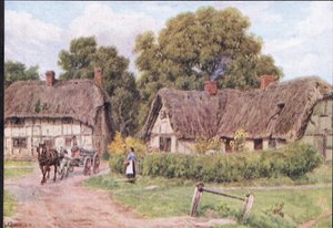 West Hagbourne, Berkshire, from The Cottages and the Village Life of Rural England published by Dent & Sons Limited, 1912