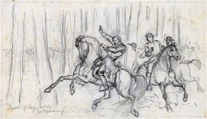 Death of Reynolds at Gettysburg 1863 by Alfred Rudolph Waud