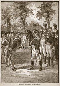 Meeting of Washington and Rochambeau by Alfred Rudolph Waud