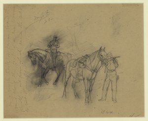 Two Cavalrymen by Alfred Rudolph Waud