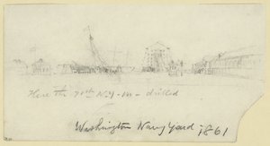 Washington Navy Yard by Alfred Rudolph Waud