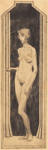 Standing Nude Woman in Narrow Field by Alfred Simonsen