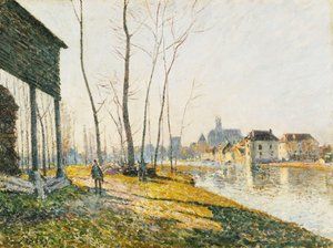 A February Morning in Moret-sur-Loing, 1881 by Alfred Sisley